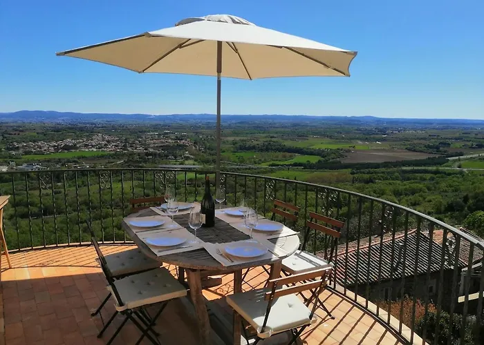 شقة Panoramique, Clim, Terrasse, 6 Personnes Lacoste (Herault)